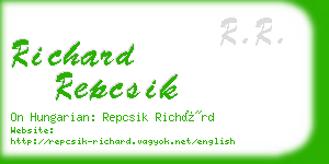 richard repcsik business card